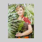 Clare in the Philodendron