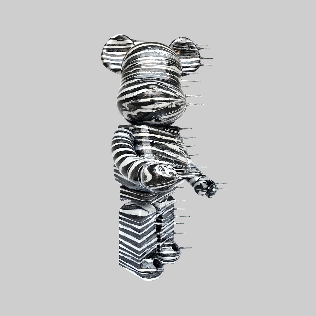 Blown Away 1000% Bearbrick - Cracked Marble