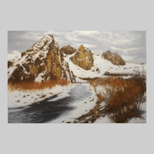Original Nevada Canyon by Matt Lister, snow-covered mountain landscape.