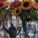 Sunflowers And Tea - VEFA Gallery