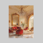 Original Echos of Grand Salon by Charlton Chen, warm interior with crystal chandelier