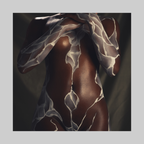 Flow II print by Paul Roustan; close-up of a dark-skinned torso wrapped in sheer, vine-pattern fabric.
