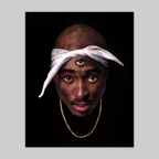 Music CD All Eyes on Me by VEFA Gallery; close-up portrait of a man with a white scarf covering his eyes.